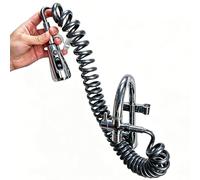 Baannaww Douchette Robinet Cuisine Extractible Tuyau Flexible Universel avec 2 Modes Jet Bouton Stop Eau Adaptateur Robinet pour Evier Salle de Bain Nettoyage Animaux