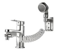 Baannaww Douchette Robinet Cuisine Extractible Tuyau Flexible Universel avec 2 Modes Jet Bouton Stop Eau Adaptateur Robinet pour Evier Salle de Bain Nettoyage Animaux