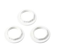 BAAQII 3 pièces Anneau de Collier d'abat-Jour pour Abat-Jour E14, Support d'ampoule de Lampe d'adaptateur d'anneau de Collier en Plastique (Blanc)