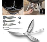 BAAQII Kit de système de nettoyage One-Touch de 57 cm pour barbecue Weber Grill Parts 7444 Weber - Remplacement pour barbecues bouilloires de 55,9 cm - Argenté