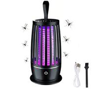 BAAQII Lampe anti-moustiques UV rechargeable pour intérieur ou extérieur, maison, cour, jardin, camping, piège à insectes électrique avec crochet de suspension