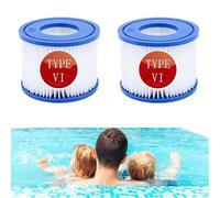 BAAQII Lot de 2 cartouches de filtre de rechange VI compatibles avec Bestway SaluSpa pompe de filtre à eau de piscine, cartouche de filtre à eau de type VI pour Lay-Z-Spa et jacuzzi