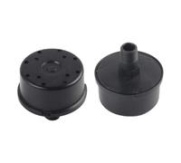 BAAQII Lot de 2 filtres à air filetés mâles de 15 mm - En plastique - Noir
