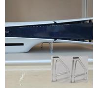 BAAQII Lot de 2 supports de montage horizontaux en plastique antidérapant pour console PS5 fine, support horizontal transparent