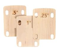 BAAQII Lot de 3 cales pour manche de guitare électrique avec pente en bois d'érable massif 0,25, 0,5 et 1 degré pour réparation de guitare basse