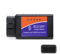 BAAQII Scanner OBDII OBD2 Bluetooth ELM327 V2.1 16 broches pour voiture - Lecteur de code d'erreur professionnel - Outil de diagnostic pour Android