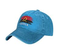 BAAROO Cool Blue Angola Flag Casquette de baseball patriotique en coton délavé vintage adulte unisexe, #700, taille unique-M