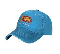 BAAROO Cool Blue Sri Lanka Flag Sri Lanka Casquette de baseball Patriotique Hommes Coton Délavé Denim Vintage Adulte Unisexe Chapeau, #638, taille unique-M