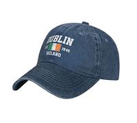 BAAROO Denim lavé Irlande Est.1949 Dublin Casquette de baseball Hommes Marine Vintage Coton Chapeau Unisexe Trucker Chapeaux, #1123, taille unique-M