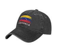 BAAROO Denim lavé Venezuela Drapeau Vénézuéliens Casquette De Baseball Hommes Noir Vintage Coton Chapeau Unisexe Papa Trucker Chapeaux Femmes, #722, M, #722, Taglia unica-M