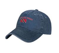 BAAROO Trinidad and Tobago Casquette de baseball pour homme Noir Vintage Coton Denim, #1470, taille unique-M