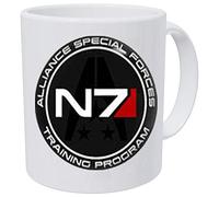 Bab Mass Effect N7 N7 Boucles d'oreilles à tige Effet de masse Cadeau pour fan Tasse à café, Céramique