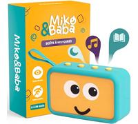 Baba - Boîte à Histoires et Musiques Bébé 0-3 Ans sans Écran, ni Abonnement | 4h d'audio : Explorez +80 berceuses, bruits blancs, comptines inclus pour la sieste, le bain et ajoutez vos propres MP3