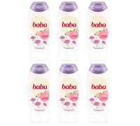 BABA Lot de 6 gels douche Jardin féerique - Fraise et rose Parfum hongrois 6 x 400 ml - (Lot de 6) Gel douche BABA Jardin des fées - Parfum sureau et eau de rose original hongrois 6 x 400 ml