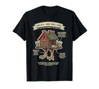 Baba Yaga Cabane Guide de Terrain Folklore Slave T-Shirt