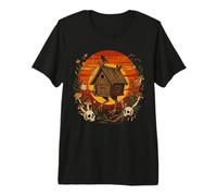 Baba Yaga Cabane Mythologie Slave Sorcière Sombre T-Shirt Haut de Gamme