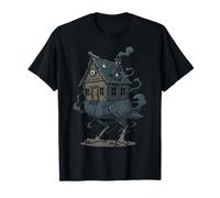 Baba Yaga Cabane Pattes de Poule Folklore Sombre T-Shirt