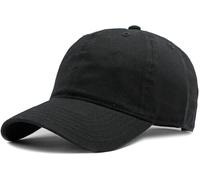 BABAHU Men and Women Baseball Cap Plain Blank Adjustable Classic Baseball Hat Cap 100% Cotton Golf Dad Hat (FR/ES, Alpha/Lettres, Taille Unique, A-Black)