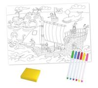 BABALI Coloriage Magique Pirates Silicone effaçable.