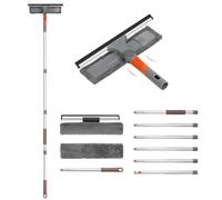 Baban Raclette pour vitres 2 en 1 avec 1 coude et 7 rallonges Droites