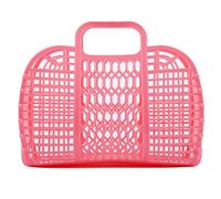 BABANA Sacs en plastique Jelly Panier Cadeau Réutilisable | Sac de plage, de mariée, panier de Pâques (Rose)