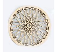 BABANI 6pcs Fleur De Vie pour Recharger Les Pierres Fleur De Vie Selenite Dessous De Verre Fleur De Vie Fleur De Vie en Bois (6,15_x_15)