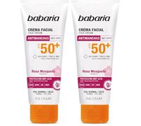 Babaria Crème Solaire Visage 50 Anti-taches Rose Musquée (Lot de 2)