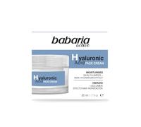 Babaria Crème Visage Acide Hyaluronique | Hydratante Anti-rides | 50ml | Crème visage à l'Acide Hyaluronique, hydratation profonde et anti-rides