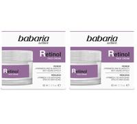 Babaria - Crème Visage Anti-Âge au Rétinol et Acide Hyaluronique | Combat les Rides et Atténue les Taches | Régénération Cellulaire | Hydratation Profonde | Végane | Tous Types de Peaux | 50 ml