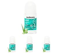 Babaria - Déodorant Antitranspirant avec Aloe Vera ⎮ Protection 48h ⎮ Hydratant et Apaisant ⎮ Sans Alcool et Soin Doux ⎮ 50 ml (Lot de 4)