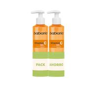 Babaria - Gel Nettoyant Visage avec Vitamine C et AHA’s Pack 2 | Démaquillant Visage | Nettoyage en profondeur du Visage | Éclat et exfoliation douce | Convient à tous les types de peau | 200 ml