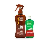 Babaria - Huile bronzante solaire en spray avec protection SPF 30 + Aloe Vera After Sun | Accélérateur bronzant avec protection solaire | Babaria bronzant corps | Huile seule