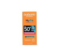 Babaria - Fluide Solaire Protecteur Visage 50+ | Crème Hydratante Visage Femme | Hydratant | Exosomes d'Aloe Vera | Respectueux des Coraux | Résistant à l'Eau | Végan | 40g