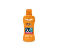 Babaria Hydra Lait Solaire 50 Aloe Vera Format Voyage Résistant Eau | Lait solaire hydratant à l'Aloe Vera. Formule apaisante, résistant à l'eau, format compact 100 ml.