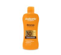 Babaria - Lait Solaire Bronze Aloe SPF30 | Accélérateur de bronzage | Hydratant et Régénérant | Résistant à l'eau | Coral Friendly | Vegan | 200 ml