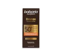 Babaria - Liquide visage bronzant SPF50+ | Highlighter & bronzage | Texture ultra légère | Très haute protection | Imperméable | Coral Friendly | Vegan | 50 ml