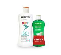 BABARIA Mixte BABARIA SPRAY PROTECTOR SOLAR SPF30 200ML + ALOE VERA BALSAMO 100ML BABARIA KIDS SPRAY SUNSCREEN SPF30 200ML + ALOE VERA BALSAMO 100ML , Negro, Seulement