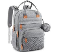 BabbleRoo Sac à dos à langer pour bébé avec coussin à langer - Sac de voyage pour sac à langer multifonctionnel imperméable de grand