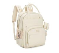 BabbleRoo Sac à Langer Bébé en Cuir Végan - Sac à Dos à Langer Grande Capacité Déperlant, 17 Poches, Tapis à Langer, Étui à Sucette Amovible, Sangles Poussette, Sac de Voyage Unisexe