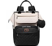 BabbleRoo Sac à Langer Bébé, Sac à Dos à Langer Grande Capacité Déperlant - Large Ouverture sur le Dessus, Tapis à Langer, Étui à Sucette Amovible, Sangles Poussette, Sac de Voyage Unisexe
