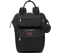 BabbleRoo Sac à Langer Bébé, Sac à Dos à Langer Grande Capacité Déperlant - Large Ouverture sur le Dessus, Tapis à Langer, Étui à Sucette Amovible, Sangles Poussette, Sac de Voyage Unisexe