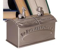 Babe à dents, conception d'animaux Organisateur de dents en zinc pour la préservation des souvenirs d'enfance, un stockage décoratif sécurisé avec fermeture de couvercle, une collection