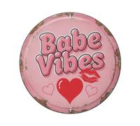 Babe Vibes Y2K Plaque en métal
