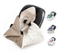 BABEES Couverture enveloppante 80 x 80 cm pour siège bébé, pour siège auto, printemps, rembourrée, pour toutes les saisons, universelle, avec fermeture , période de transition, ceinture à 3 points