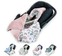 BABEES© Couverture enveloppante matelassée universelle, mi-saison, printemps, automne, chaude pour siège auto, poussette, porte-bébé, lit de bébé en velours