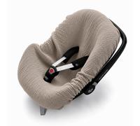 BABEES Housse d'été universelle 100 % mousseline de coton pour siège bébé (musselin_chocolate)