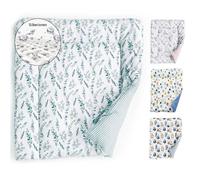 BABEES Matelas à langer, 100 % coton, pour fille, garçon, bébé, enfant, double face, 75 x 75 cm, 75 x 70 cm