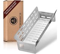 BABEQ Panier de barbecue 3 en 1 en acier inoxydable - Panier à charbon (carré) pour légumes, viande, poisson, charbon, copeaux de fumage - Panier à légumes pour barbecue à gaz, barbecue électrique,
