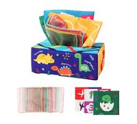 babes Tissue Box Toy - Educational montesori , Tissues Boxes For Babie| Stocking Stuffers Learning Activity 6-36 Month Olds, Early Childhood Development Sensory Play Tool, Fine Motor Skill Practice