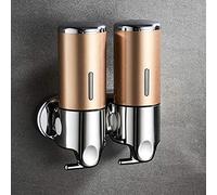 BABESA Dispensateur de Savon, Bouteille de Pompe Murale, Support Mural à Main, Douche Liquide avec Cuisine de Pompe, dispensateur de shampooing Rechargeable Auto-adhésif A-Clear